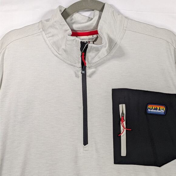 Avalanche Outdoor Mens XXL Off White 1/4 Zip Sweatshirt Pullover Hiking Trail - Picture 5 of 8